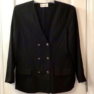 Classic and Feminine Lightly Pinstriped Blazer